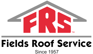 Roofing service logo with initials